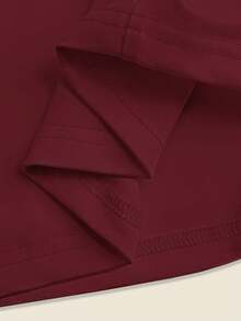 Resyla Women's Cartoon Pattern Casual Versatile Daily Wear Top - Burgundy - View 5