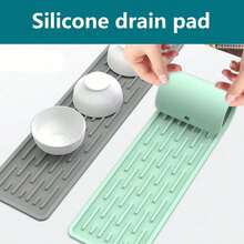 1 Drying Mat, Heat-Resistant Silicone Mat, Quick-Drying Dish Mat, Extended Silicone Draining Mat, Kitchen Heat-Insulation Mat, Trivet, Non-Slip Dish And Cup Mat - Multicolor - View 4