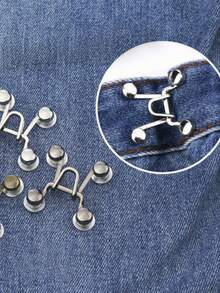 Four Colors For A Set Of Waist Artifact Nail-Free Denim Pants Waist Fixed Adjustment Large Change Small Metal Screws Removable Button Buttons - one size fits all - View 4
