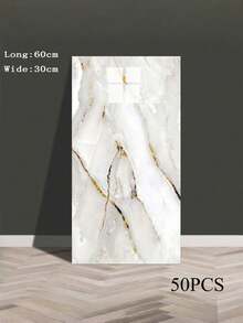 10/20/50 PCS Marble Pattern Self Adhesive Wall Stickers Faux Natural Stone PVC Foam Waterproof Moisture Proof Easy Clean Cuttable Peel Stick Wall Decals For Bathroom Living Room Kitchen Bedroom Home Renovation Decor - multicolor - View 18