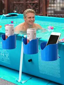 2 Pool Cup Holders, Poolside Cup Racks, Outdoor Storage Racks, Hanging Racks For Drinks And Beer Glasses. - one size fits all - View 9