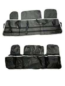 Universal Car Seat Back Storage Bag, Large Capacity Oxford Cloth Car Trunk Organizer Bag With Multiple Pockets, Multi-Functional Storage Net Pouch, Car Storage Solution - Black - View 4