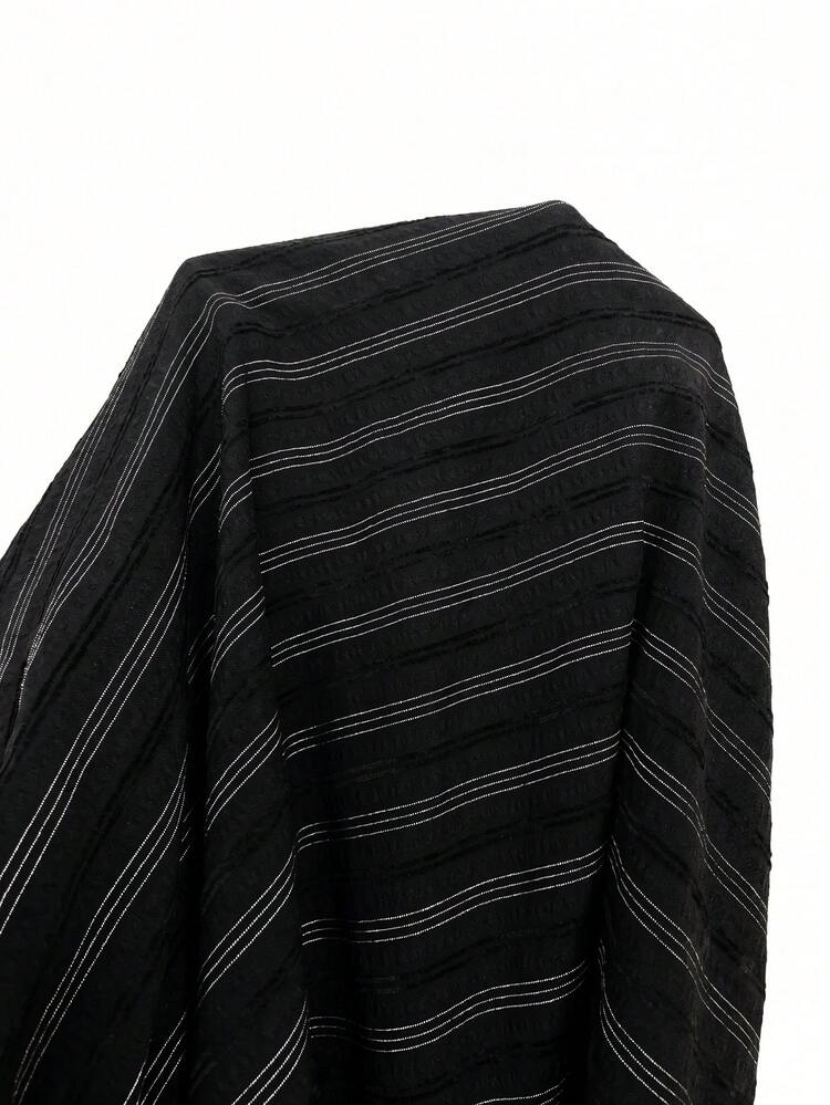 Elaquor Plus Size Women's Striped Casual Versatile Wide Leg Pants For Daily Wear - Coffee Brown - View 8