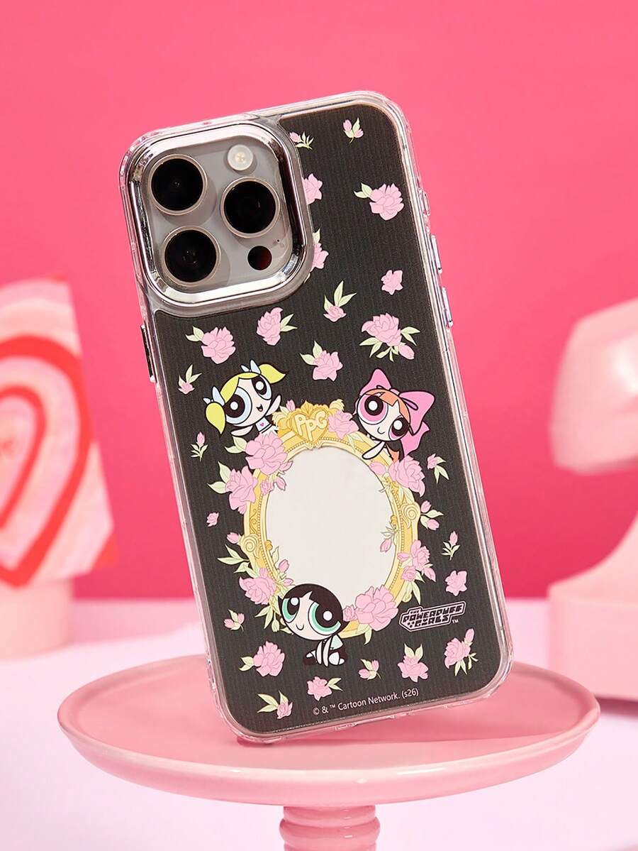 THE POWERPUFF GIRLS X Joivida 1Pc Dual-In-1 Film Phone Case Of An Anime Character - Multicolor - View 1