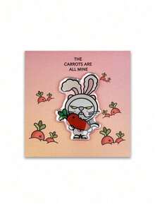 POKOJA LAND Sassy Bunny Cat With Carrot Fridge Magnet, 1pc, Cat In Bunny Ears Refrigerator Magnet, Strong Magnetic Acrylic Meme Decor, Gift For Cat Lover, PokojaLand&Luluni - 1PC - View 9