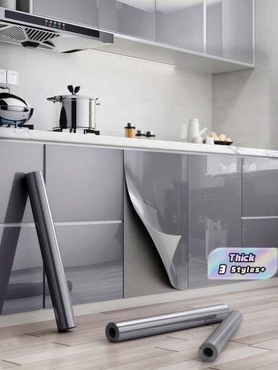 1 Gulungan Wallpaper Tahan Air Tempel Sendiri – Film Vinyl Tebal Perekat Mandiri untuk Lemari, Meja Dapur, Dinding, Dekorasi Rumah, Dapat Dilepas