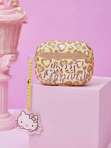 HELLO KITTY AND FRIENDS | Joivida 1個豹紋耳機保護殼適用於Pro，可愛壓克力吊飾，防震硬殼，防刮且時尚，適合日常通勤、旅行或作為時尚禮物 - 黃色 - 查看 4