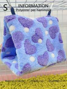 1 buah Sarang Burung Hammock Segitiga Bermotif Hati yang Lembut & Nyaman, Cocok untuk Burung Cockatiel, Parrotlet & Burung Beo Kecil-Sedang Lainnya untuk Tidur, Beristirahat, dan Bermain. Tersedia Berbagai Ukuran & Warna, Kait Logam yang Dapat Dilepas untuk Dibersihkan, Cocok untuk Musim Gugur & Musim Dingin - MultiWarna - View 10