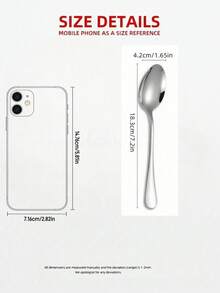 6pcs/12pcs/24pcs Stainless Steel Spoon For Home Kitchen And Restaurant,Kitchen,Christmas Gift,School Supplies - Silver - View 12
