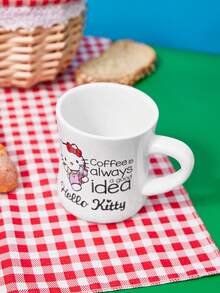 HELLO KITTY AND FRIENDS | Joivida 「咖啡永遠是個好主意」– 16盎司白色陶瓷馬克杯，適合居家、辦公室或露營使用，適合咖啡、茶和熱可可，可洗碗機清洗，生日或情人節的可愛禮物 - A.白色 - 查看 4