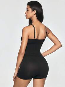 SHAPORA Women's Best-Selling Fashionable Comfortable Minimalist Solid Color High-Quality Seamless Bra And Panty Set - Black - View 5