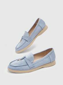 CUCCOO BIZCHIC Elegant And Generous, Casual Workplace, Commuting Temperament, Women's Flat Shoes, Fashionable And Versatile Dating, Workplace Wear - Blue,, - View 2