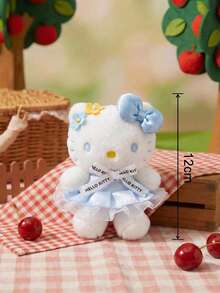 HELLO KITTY AND FRIENDS | POKOJA LAND 1個藍色絨毛貓咪吊飾配花朵藍色裙子，觸感柔軟，時尚包包飾品，鑰匙圈配件，適合生日與節日禮物，給女孩與朋友的可愛陪伴禮物 - 彩色 - 查看 3