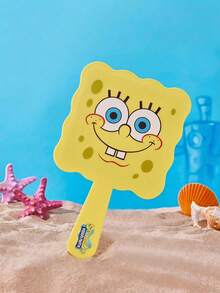 SpongeBob SquarePants | Joivida 1個卡通手持鏡，便攜式方形設計附手柄，高清晰度反射，適合化妝補妝、浴室、梳妝台、臥室、旅行，是送給女性、女孩、家人和朋友的有趣生日或聖誕禮物 - 均碼 - 查看 4