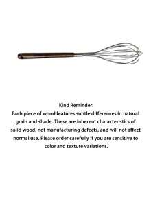 Stainless Steel Egg Whisk And Hand Mixer With Wooden Handle - Durable Metal Design, Suitable For Baking And Cooking, Perfect For Whipping And Mixing Ingredients, Manual Egg Whisk | Hand Mixer | Durable And Strong - Multicolor - View 12