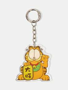 GARFIELD | SHEIN 卡通橘貓壓克力鑰匙圈，可愛動物包包掛飾 - 多色3 - 查看 3