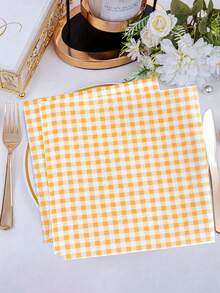 100pcs Oil-Proof Baking Paper Suitable For Cake, Sandwich, Picnic With 5 Different Style; Grid Wrapping Paper For Fast Food, Basket Liner - Multicolor - View 7