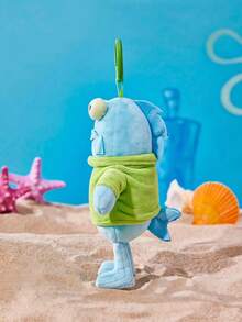 SpongeBob SquarePants | POKOJA LAND 1個 X POKOJA LAND 3D 絨毛吊飾鑰匙圈，藍綠配色魚形，可愛且鮮豔設計，可掛在包包、鑰匙、書包上，生日或週年紀念的可愛禮物 - 藍色 - 查看 4