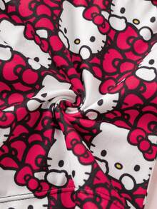HELLO KITTY AND FRIENDS | SHEIN Women's Letter Waistband Cartoon Print Boxer Briefs - Red - View 7