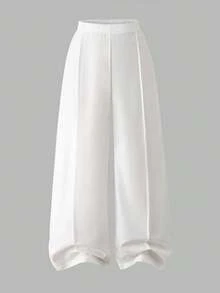 SHEIN 女孩 3 件套溫柔休閒套裝，淺粉色領口長袖襯衫配 3D 花卉刺繡，寬鬆落肩版型內搭純色吊帶背心，搭配飄逸白色寬腿褲，柔軟面料，適合春季出遊、上學、購物、日常約會等場合 - 粉色 - 查看 7