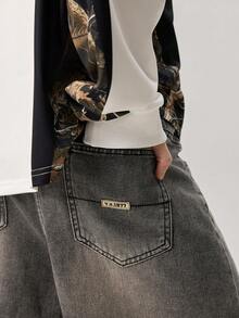 Men's Pockets Loose Wide Leg Casual Versatile Denim Shorts Grey Jean Shorts Men - Light Grey - View 9