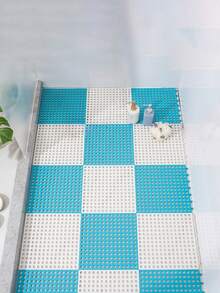 10 Pieces Per Set, Multi-Color Hollow Plastic Waterproof Pool Mats, Interlocking Floor Tiles With Drainage Holes, Anti-Slip Shower Mats, Bathroom Accessories, Colorful Grid Mats Suitable For Terraces, Balconies, Dog Kennels And Poultry Farms - multicolor - View 11