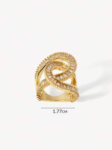 Opalesca Wrapped Track Ring - Gold - View 10