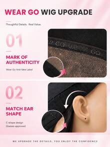 TrueHD 9am Hair Store 即戴即用无胶卷曲直发 6*4 高清蕾丝闭合假发，预剪预拔，密度 180%，8-16 英寸鲍勃，18-30 英寸长发，自然色真人发假发，顶级品质时尚假发，适合初学者，女士发饰，无胶前假发，人发假发，度假必备万圣节服装 - SNatural - 查看 13