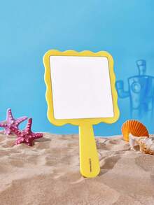 SpongeBob SquarePants | Joivida 1個卡通手持鏡，便攜式方形設計附手柄，高清晰度反射，適合化妝補妝、浴室、梳妝台、臥室、旅行，是送給女性、女孩、家人和朋友的有趣生日或聖誕禮物 - 均碼 - 查看 2