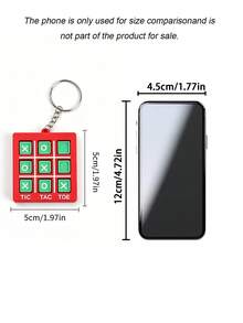 24 Buah - Gantungan Kunci Aneka Warna untuk Hadiah Pesta, Liontin Tas Ransel Mini, Pengisi Tas Hadiah Pesta Ulang Tahun, Puzzle, Permainan Putar, Tic-Tac-Toe, Catur Bundar (Beberapa Warna dan Gaya Acak) - MultiWarna - View 4