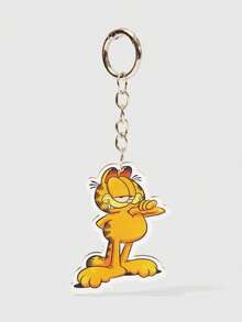 GARFIELD | SHEIN 卡通橘貓壓克力鑰匙圈，可愛動物包包掛飾 - 多色12 - 查看 1