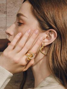 Opalesca Wrapped Track Ring - Gold - View 5