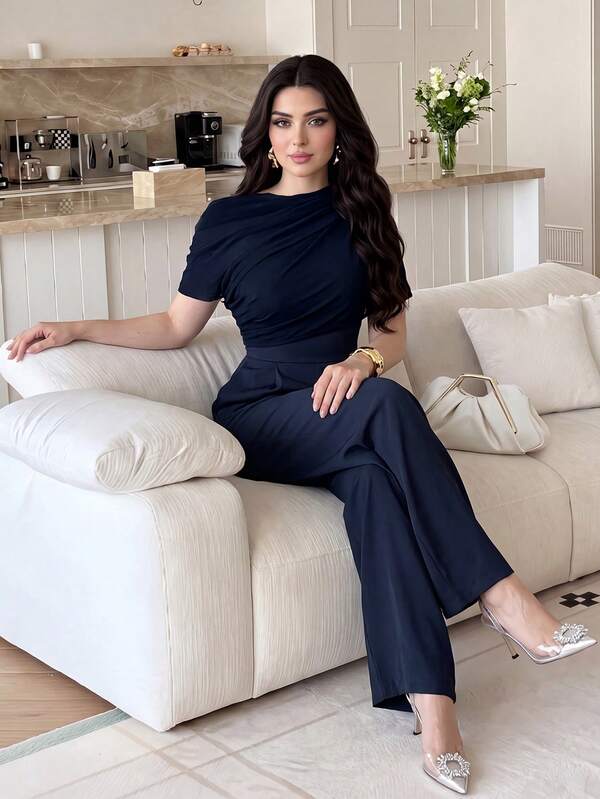 Feyla Jumpsuit thiết kế mới quấn eo thắt eo phong cách thanh lịch tinh tế cho đi làm hàng ngày và dự tiệc