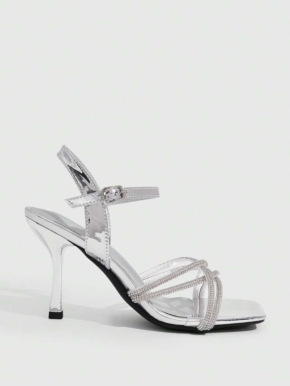 CUCCOO SZL Women's Summer Fashion Rhinestone Decorated High Heel Sandals