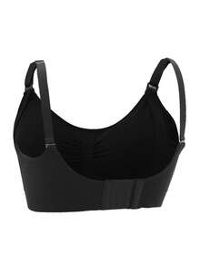 SHEIN Maternity 5pack Solid Ruched Nursing Bra For Mother - Multicolor - View 9