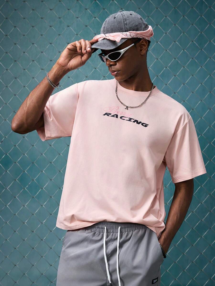 EVRINFINITE Zrgoth Men's Fashionable Versatile Racing Culture Graphic Print Short Sleeve T-Shirt