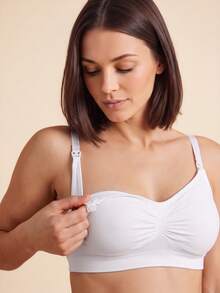 SHEIN Maternity 5pack Solid Ruched Nursing Bra For Mother - Multicolor - View 2