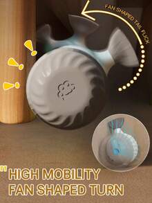 Teckwe Automatic Moving Cat Toy Car, USB Rechargeable Interactive Electric Teaser Toy For Cats, Self-Play Boredom Relief Pet Kitten Chasing Toy 150mAh - Multicolor - View 4