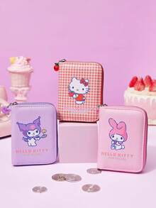 HELLO KITTY AND FRIENDS | Joivida 1 chiếc ví cầm tay thời trang màu hồng, thiết kế nhiều ngăn dung lượng lớn, in hoạt hình dễ thương với 3 kiểu dáng, nhẹ & tiện lợi cho sử dụng hàng ngày, mua sắm, du lịch và làm quà tặng - Nhiều màu - Xem 2