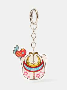 GARFIELD | SHEIN Cartoon Orange Cat Acrylic Keychain, Cute Animal Bag Hanging - 多色17 - 查看 2
