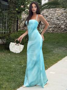 Ronhire Women's Elegant Floral Print Backless Halter Dress,Summer Dresses For Women Party - Green - View 6