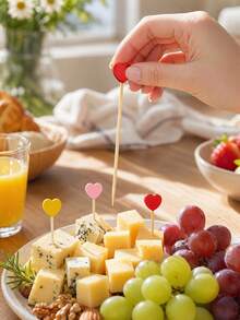 100 Pieces Of Cake Sticks, Fruit Sticks, In Various Colors, Decorative Party Cake Sticks, Suitable For Decorating Various Cakes, Desserts, Fruit Platters And For Party And Gathering Decorations. - View 3