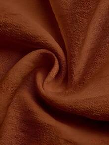 Linhara CURVE Plus Size Solid Color V-Neck Twist Front Asymmetrical Hem Sleeveless Top - Brown - View 3