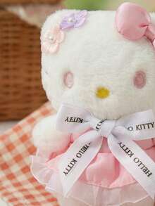 HELLO KITTY AND FRIENDS | POKOJA LAND 1個粉色花朵絨毛娃娃洋裝貓咪吊飾，柔軟布料，可愛適合手提包、包包、鑰匙圈吊飾、居家裝飾、婚禮、派對投擲娃娃，送給朋友與家人的最佳禮物，送給她的完美禮物 - 彩色 - 查看 6