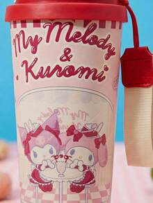 HELLO KITTY AND FRIENDS | Joivida 17.2oz 粉紅與紅色保溫杯，真空隔熱不鏽鋼，防漏蓋與攜帶繩 – 適合大多數杯架，非常適合在家喝早晨咖啡、公路旅行或辦公室，熱飲或冷飲，給粉絲的可愛禮物 - 紅色 - 查看 3