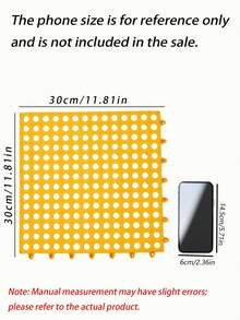 10 Pieces Per Set, Multi-Color Hollow Plastic Waterproof Pool Mats, Interlocking Floor Tiles With Drainage Holes, Anti-Slip Shower Mats, Bathroom Accessories, Colorful Grid Mats Suitable For Terraces, Balconies, Dog Kennels And Poultry Farms - multicolor - View 3