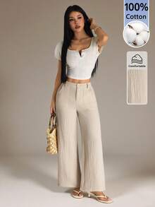 Women Pants - Apricot - View 3