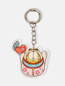 GARFIELD | SHEIN Cartoon Orange Cat Acrylic Keychain, Cute Animal Bag Hanging - 多色17 - 查看 3