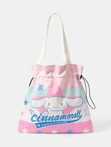 HELLO KITTY AND FRIENDS | SHEIN 女款卡通印花圖案便利手提包 - 撞色 - 查看 6