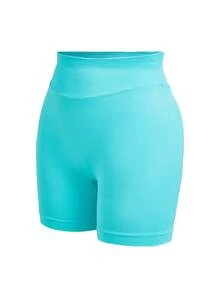 Velisys Velisys 2pcs Women's High Waist Seamless Compression Shorts, Butt Lifting Workout Yoga Running Fitness 3/4 Shorts - Multicolor - View 8
